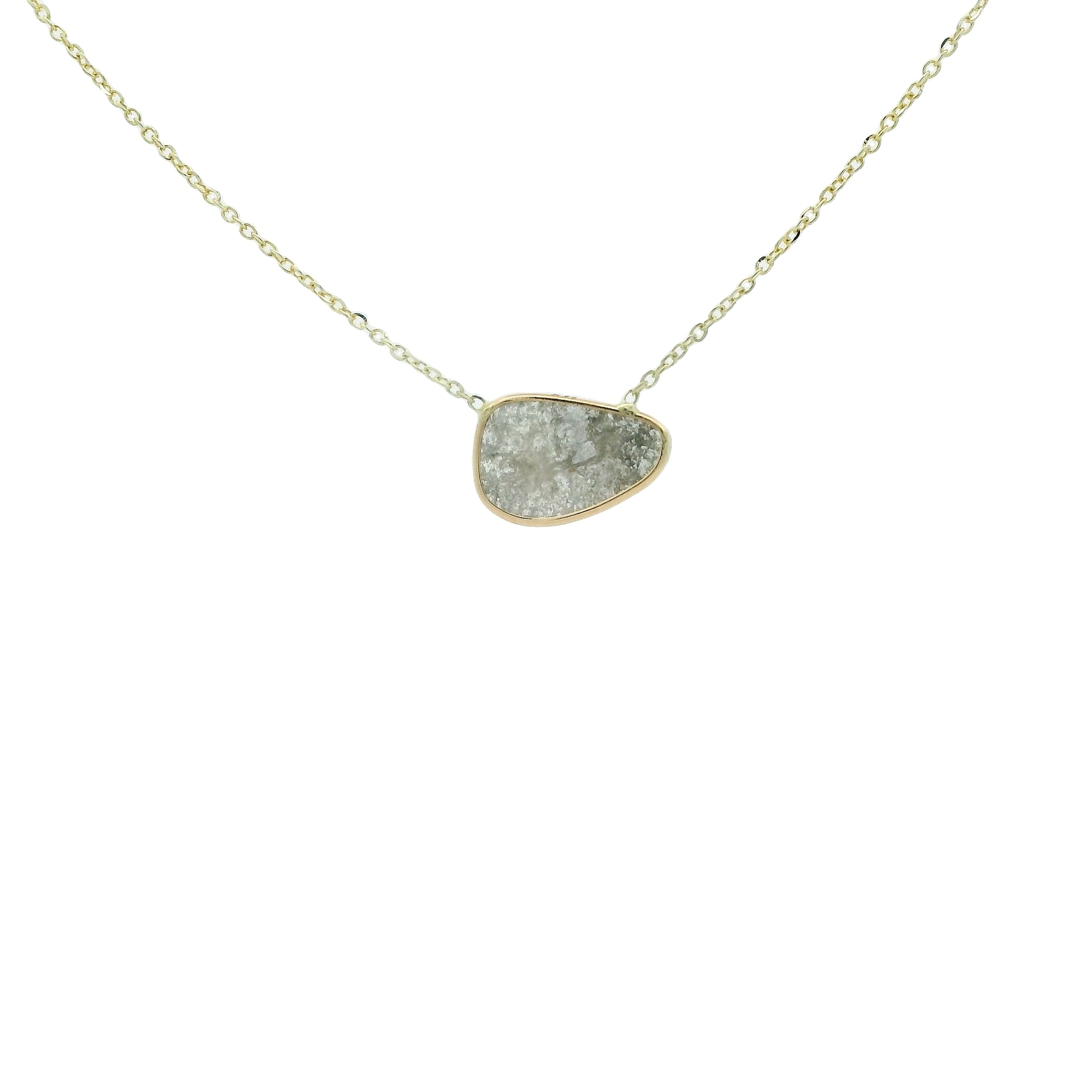 Organic Diamond Slice Choker Necklace