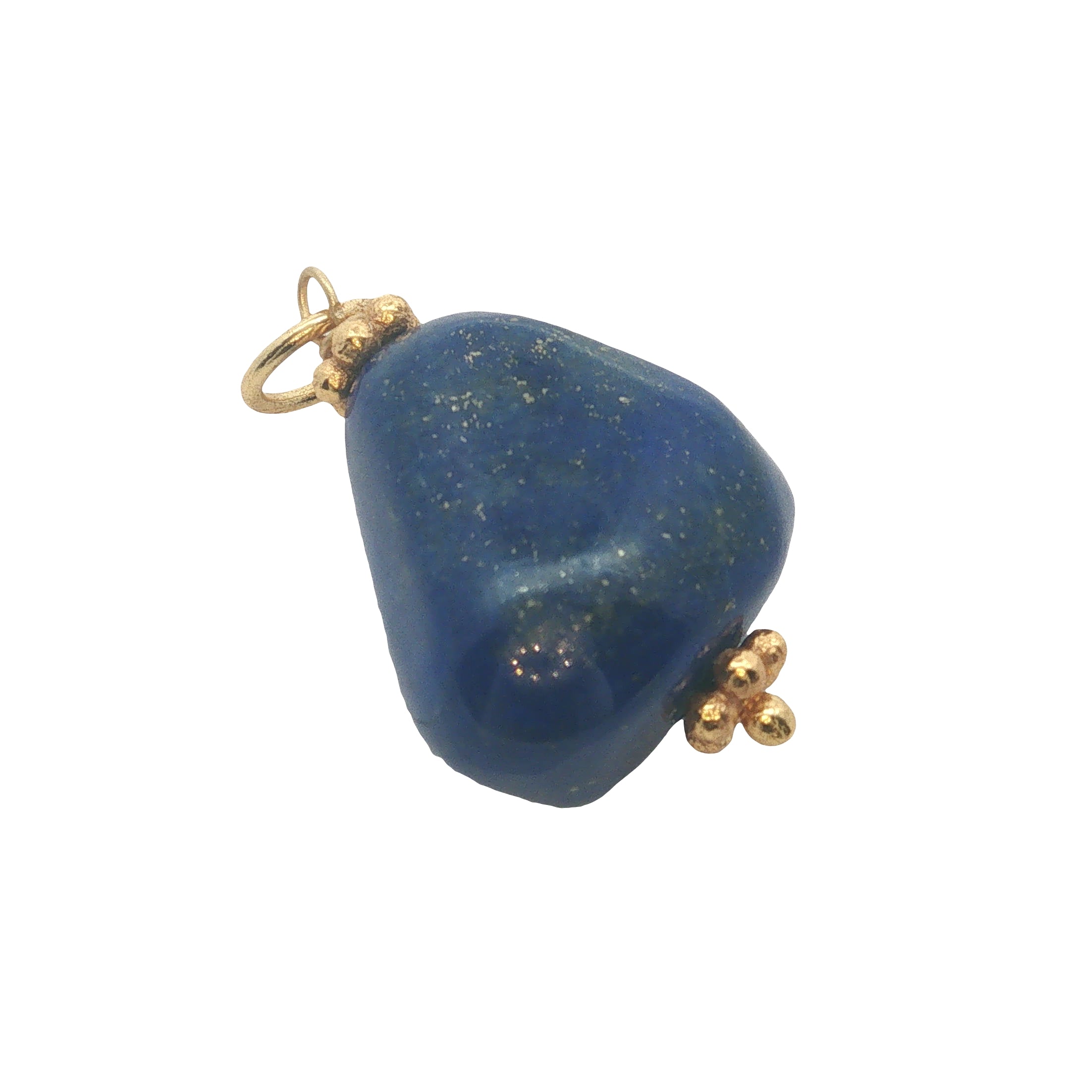 Charms doré lapis lazuli et couronnes dorées