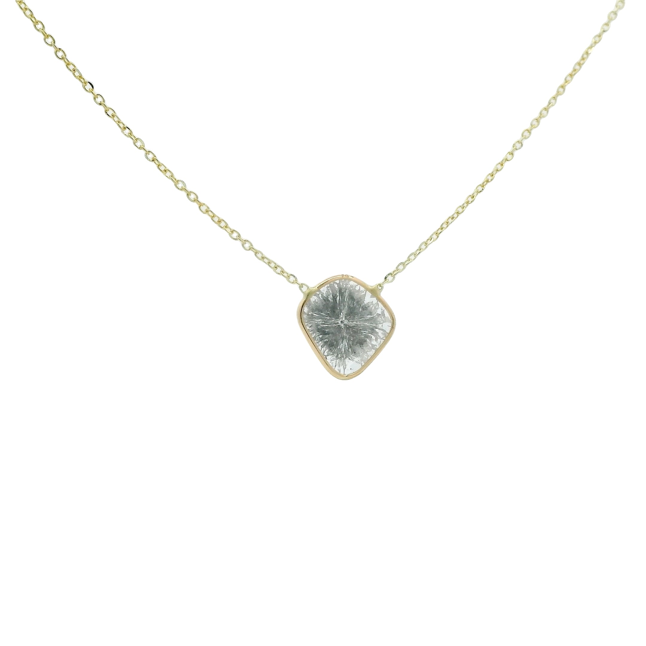Collier slice organic diamond