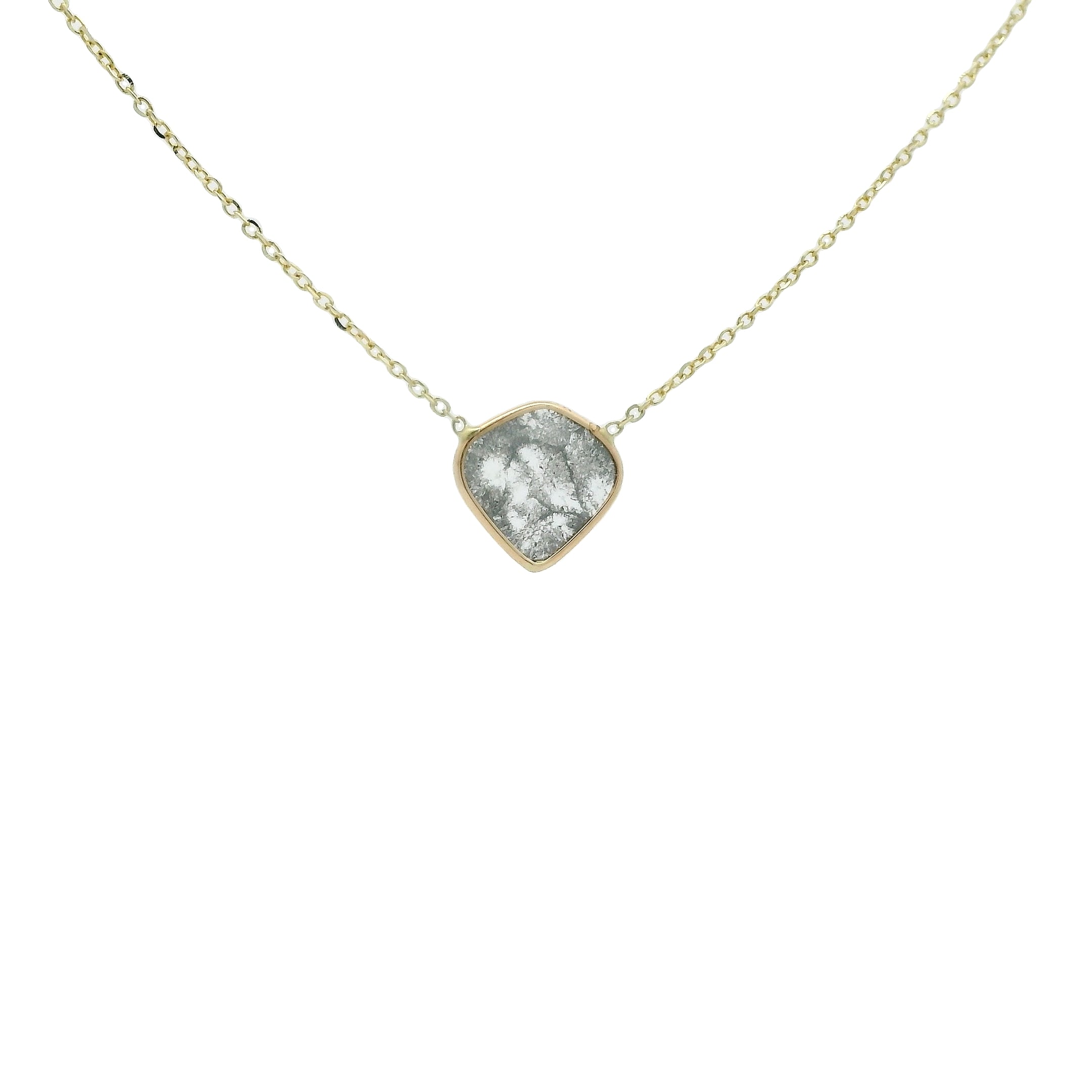 Organic Diamond Slice Choker Necklace