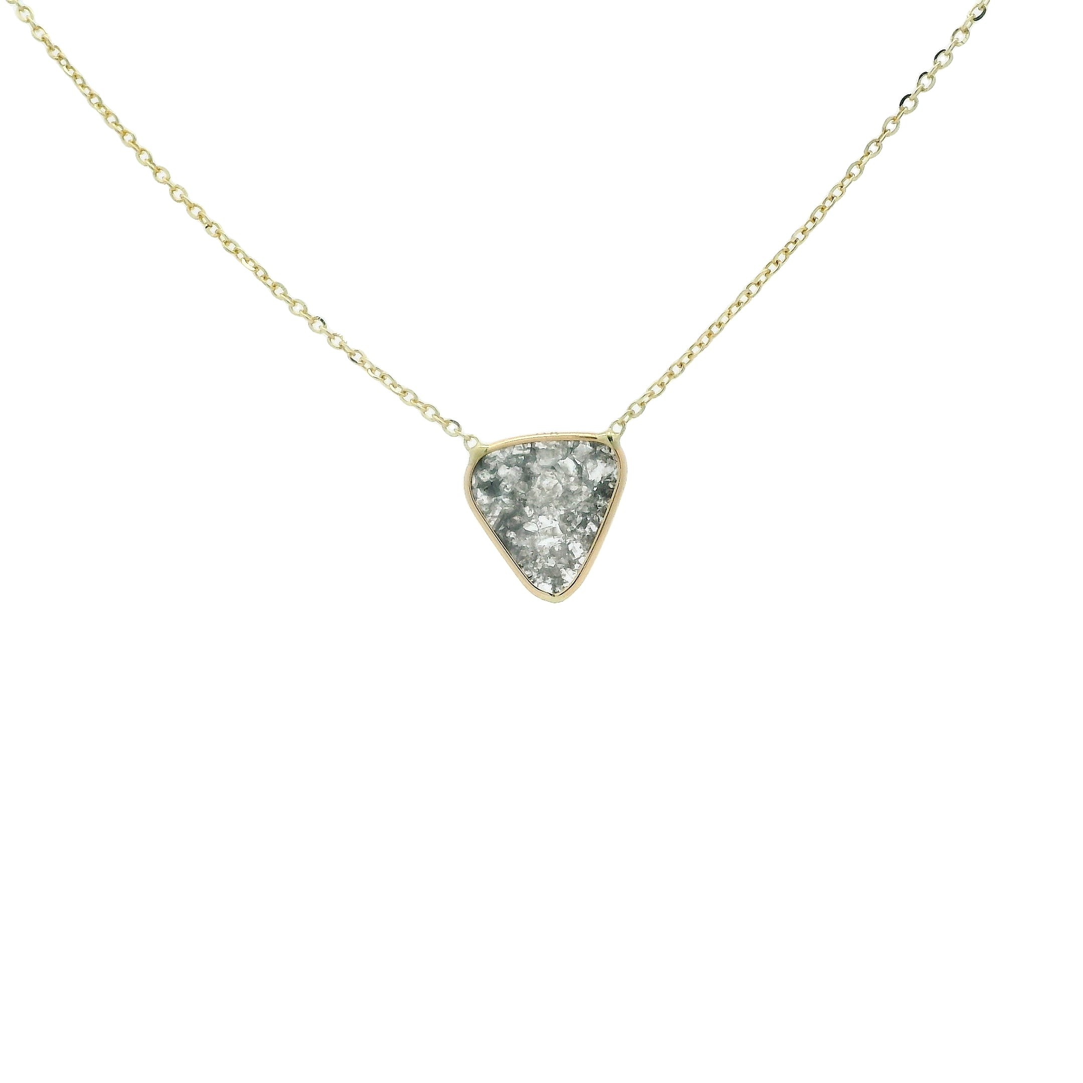 Organic Diamond Slice Choker Necklace