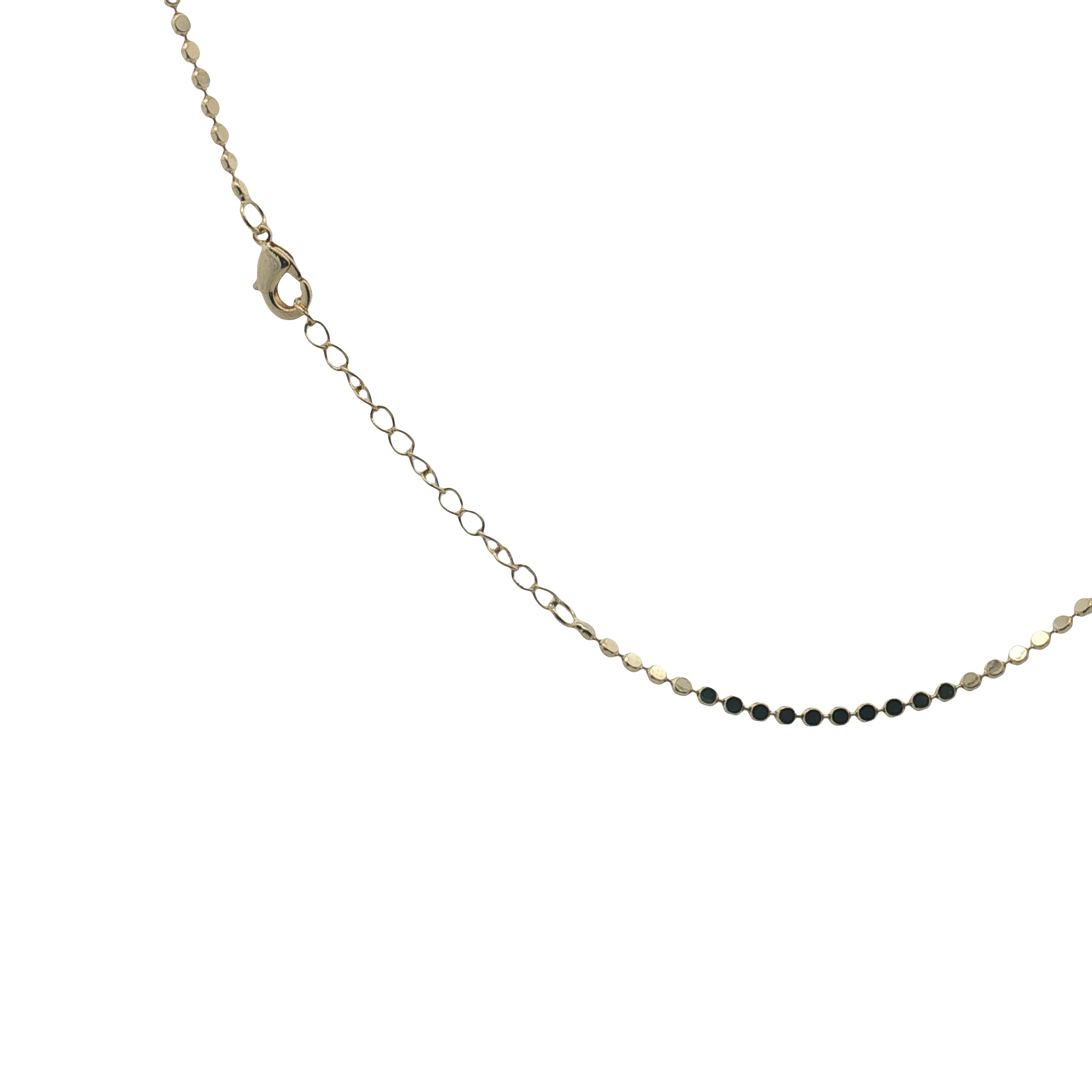 Collier doré maille boules rondes et aplaties