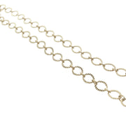 Collier doré maille ovale ciselée