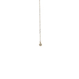 Collier cravate or 10 carats et diamants