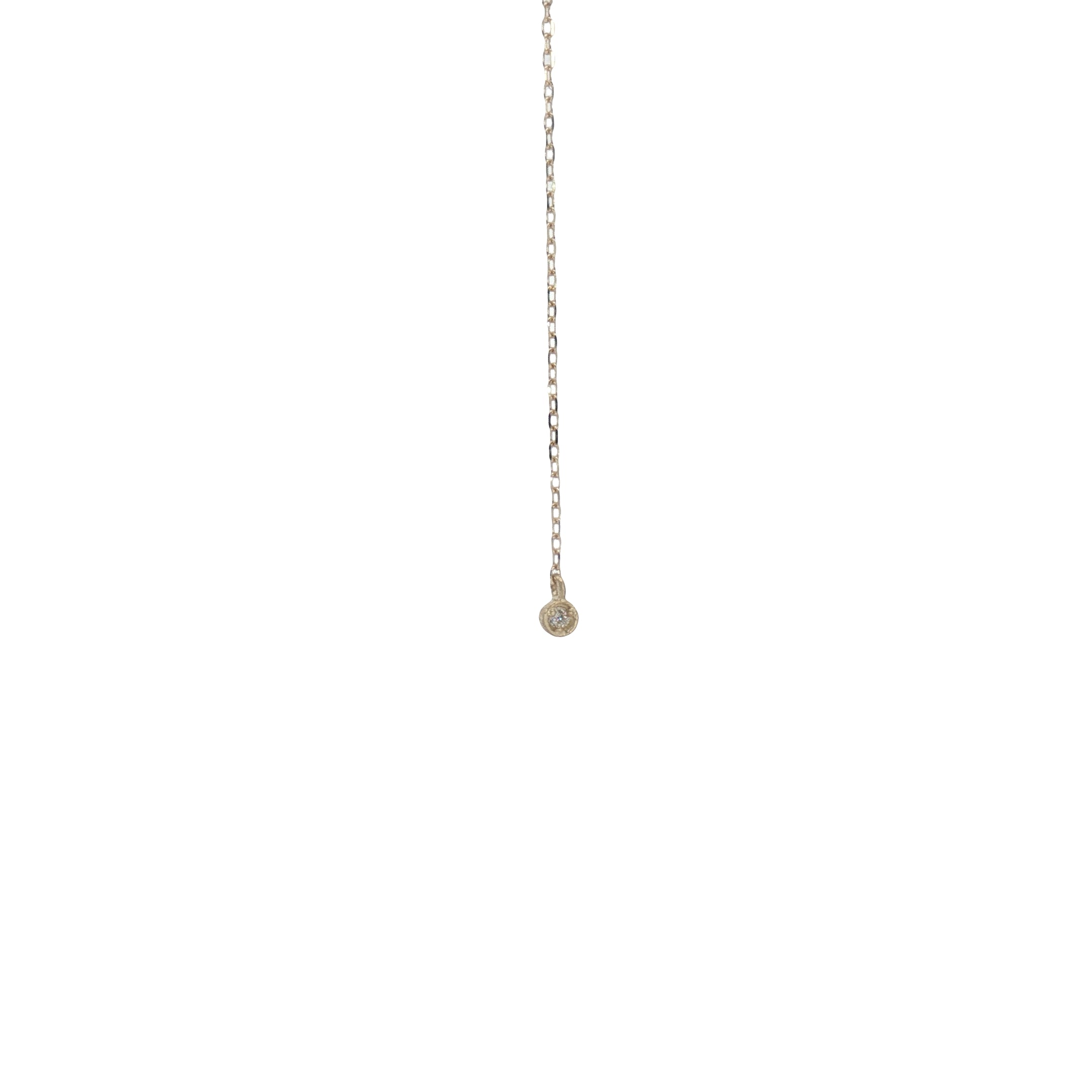 Collier cravate or 10 carats et diamants