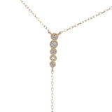 Collier cravate or 10 carats et diamants