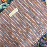 Grande pochette de voyage à rayures roses et bleues