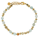 Multi-stone bracelet and golden balls