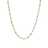 Collier doré chaine rosary en tourmaline