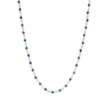 Collier rosary en argent 925 et lapis lazulis