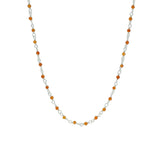 Collier rosary en argent 925 et onyx rouge