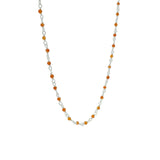 Collier rosary en argent 925 et onyx rouge