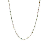 Collier rosary en argent 925 et tourmaline