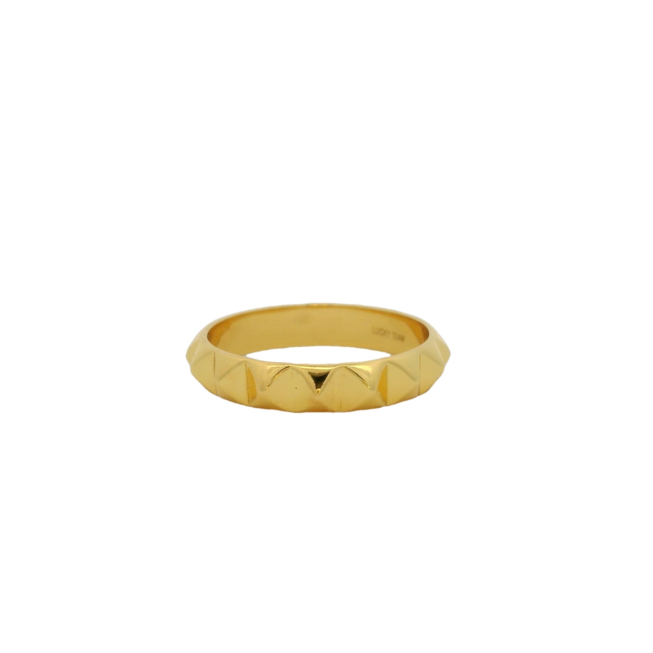 Bague dorée avec picots