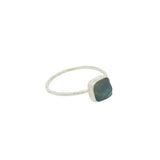 925 silver square stone ring