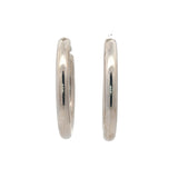 Créoles en argent 925 épaisses fermées 40 mm