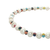 Bracelet doré alternance perles de culture et perles multicolores