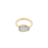 Bague dorée pierre de lune ovale