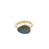 Bague dorée labradorite ovale