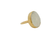 Faceted stone gold ring