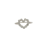 925 silver ring with zircon heart