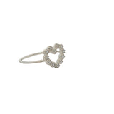 925 silver ring with zircon heart