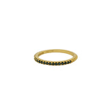 Bague fine dorée et zircons