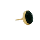 Faceted stone gold ring