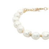 Bracelet doré alternance perles de culture et perles dorées