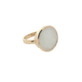 Bague chevalière dorée pierre de lune