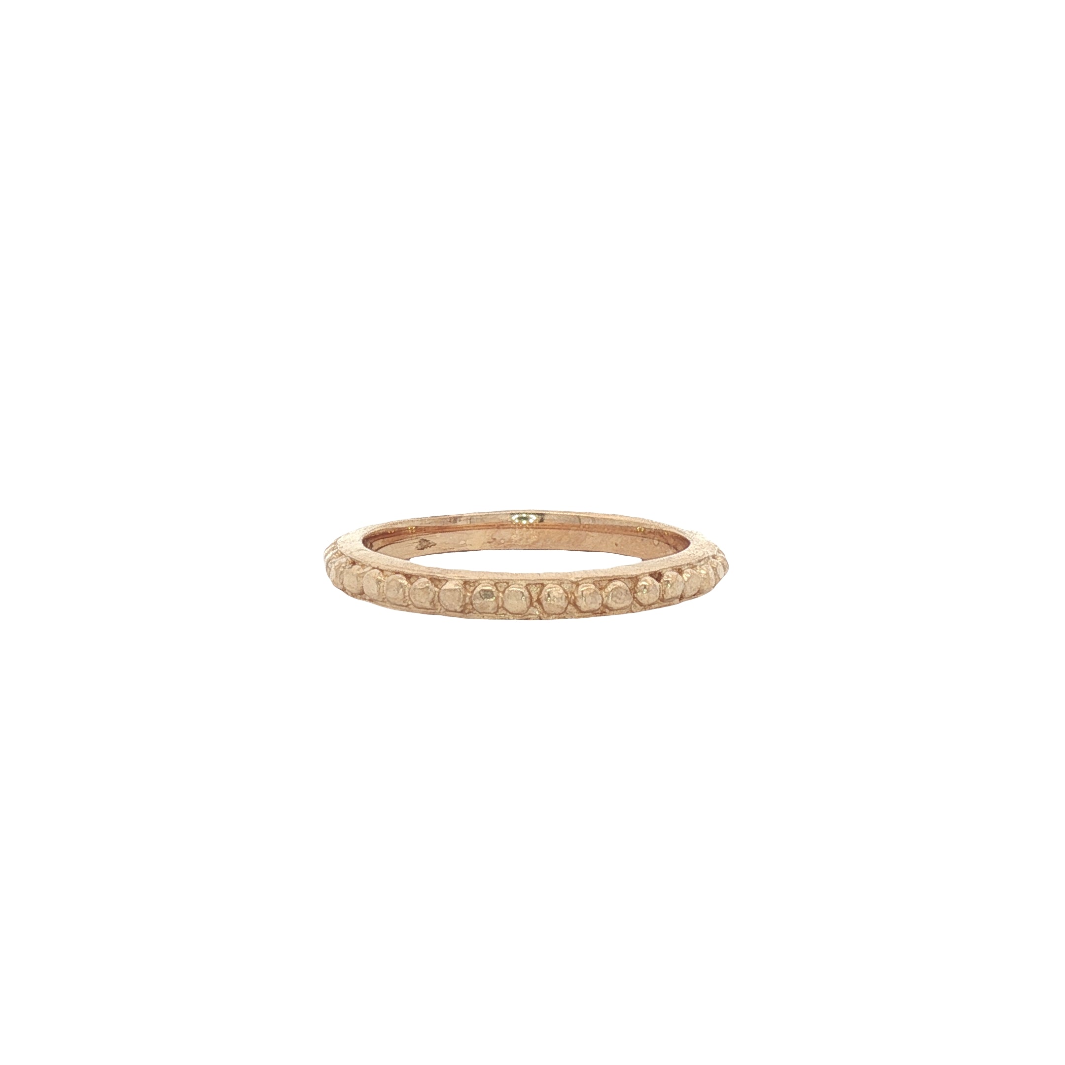 Bague fine dorée avec petites boules