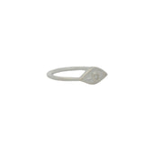 925 silver ring with textured eye and zircon