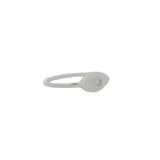 Bague argent oeil martelé et zircon