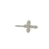 925 silver ring with flower cross and zircons