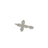 925 silver ring with flower cross and zircons