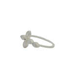 925 silver ring with flower cross and zircons
