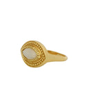 Gold ring with stone eye