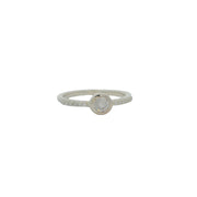 Bague solitaire argent 925 avec zircons