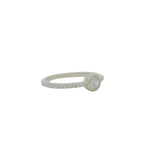 Bague solitaire argent 925 avec zircons