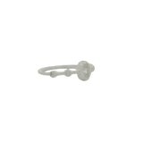 925 silver ring with oval stone and zircons
