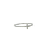 Bague argent croix et zircons blancs