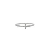 Bague argent croix et zircons blancs