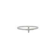 Bague argent croix et zircons blancs