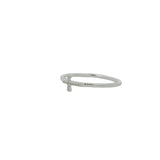 Bague argent croix et zircons blancs