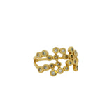 Gold ring with zircons