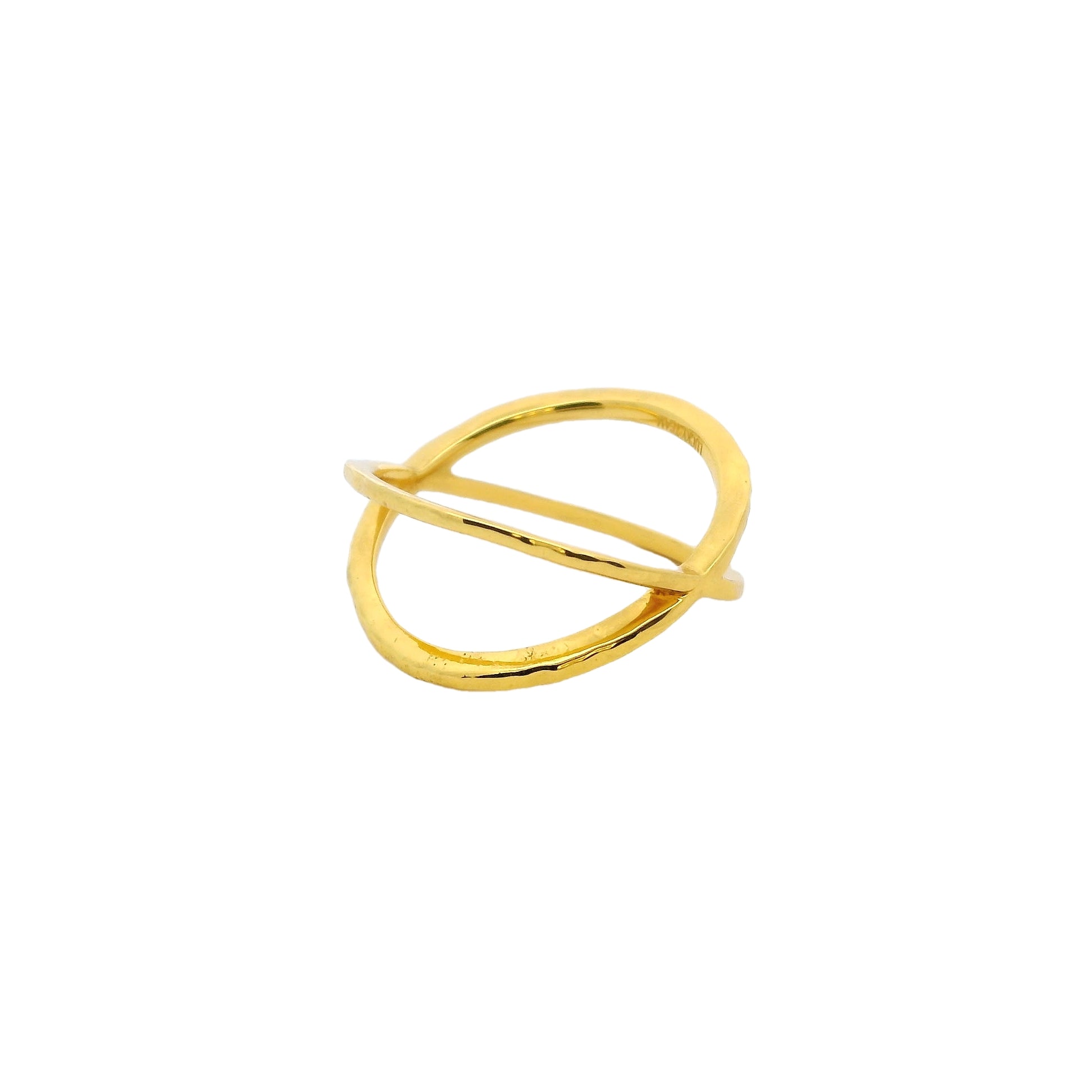 Bague dorée croisée