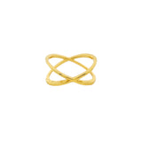Bague dorée croisée