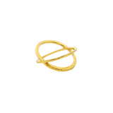 Bague dorée croisée