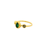 Multi-stone gypsy ring