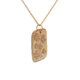 Star plaque and white zircons necklace